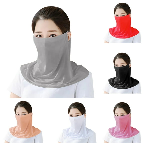 SPRING PARK Breathable Mercerized Cotton Cover Scarf Face Mouth Cover Outdoor UV Protection Ladies Anti Shawl Veil