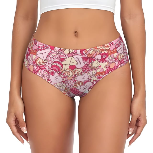 Fotbe Sweet Calzones Estampados para Mujer – Ropa Interior de Algodón, Cómoda, Suave y Elástica-3X-Large