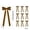 Brown, variant on 10 Pack Velvet Christmas Tree Bows, lazos de terciopelo para arbol de navidad, 12.4 Inch, Pre-Tied Long Tail Velvet Ribbon Bows, Christmas Wreath Decorations, Gift Wrapping Bows and Garland Decor