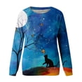 thumbnail image 4 of Amzcrzy Sweat-Shirt pour Femmes et Hiver Décontracté Ample Imprimé Chat Manches Longues Col Rond Chandail Chemises Manches Longues pour Femmes Chandail Chandail en Molleton Col Rond Chandail en Molleton Femmes TG, 4 of 4