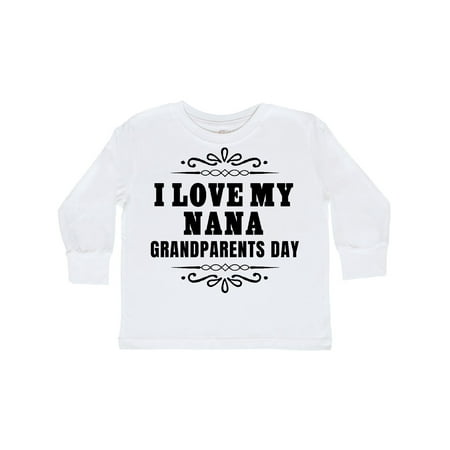 

Inktastic Grandparents Day I Love My Nana Gift Toddler Boy or Toddler Girl Long Sleeve T-Shirt