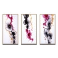 thumbnail image 2 of Designart "Ethereal Elegance Magenta Ink Clouds VI" Abstract Painting Framed Wall Art Set Of 3 - Gold Modern Frame Gallery Wall Set For Home Decor, 2 of 6