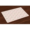 thumbnail image 1 of Ambesonne East Place Mats Set of 4, Flowering Cherry Blooms, Standard Size, Beige Rose, 1 of 4