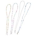 thumbnail image 1 of OULII 4Pcs Eyeglasses Rope Eyeglasses Holder Strap Transparent Pink for Women, 1 of 5