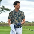 thumbnail image 3 of Sikiie Indian Paisley 2 Print Men's Short-sleeved POLO Shirts, Button-down Shirts and T-shirts are Suitable for Vacation, Leisure and Business-Medium, 3 of 6