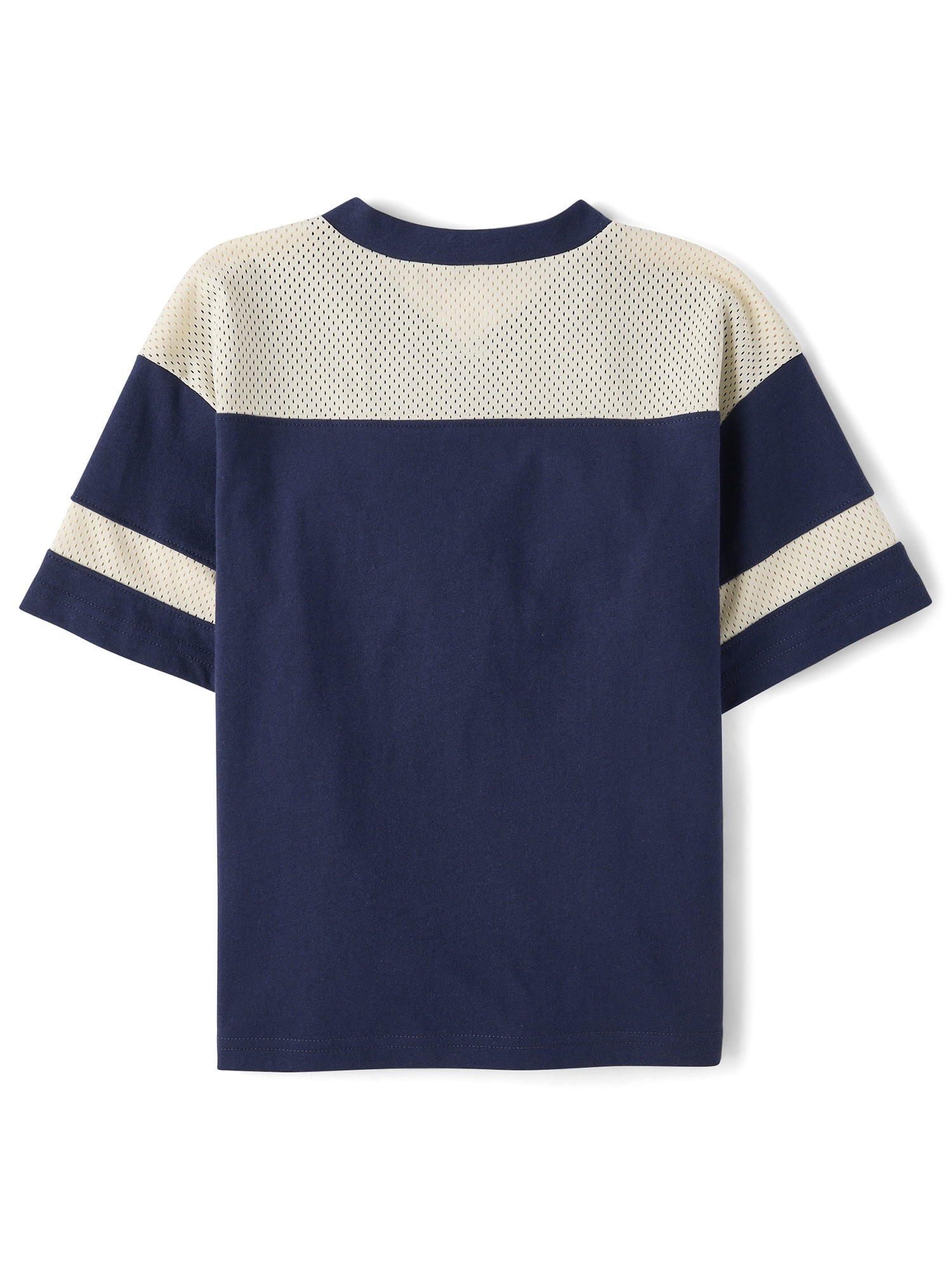 The Children's Place Boys Short Sleeve Contrast Mesh Football Tee, Sizes XS-XXL
