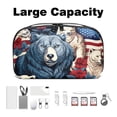 thumbnail image 3 of American Flag Hard Drive Bag Travel Organizer Phone Charger Organizer Small Electronics Travel Organizer Waterproof Oxford Fabric 5.9x9.44x3.14 in, 3 of 6