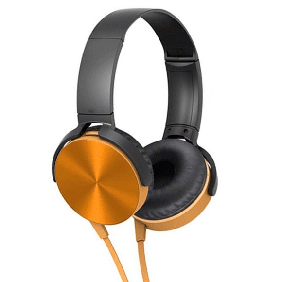 Miulika 20-20khZ Casque Stéréo 3D Circum-Aural avec microphone Téléphone Doré