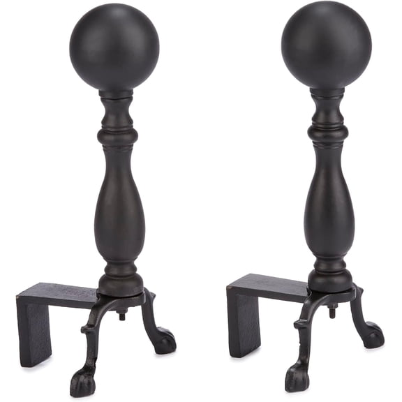 Black Ball Fireplace Andirons (A-1234)，Fireplace