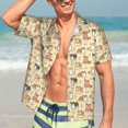 thumbnail image 3 of Fotbe Cartoon Shiba Inu Dog Hawaiian Shirt for Men Unisex Summer Beach Casual Short Sleeve Cotton Linen Button Down Shirts-XX-Large, 3 of 5