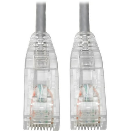 Tripp Lite Cat6 UTP Patch Cable (RJ45) - M/M, Gigabit, Snagless, Molded, Slim, Gray, 1 ft. - 11.81