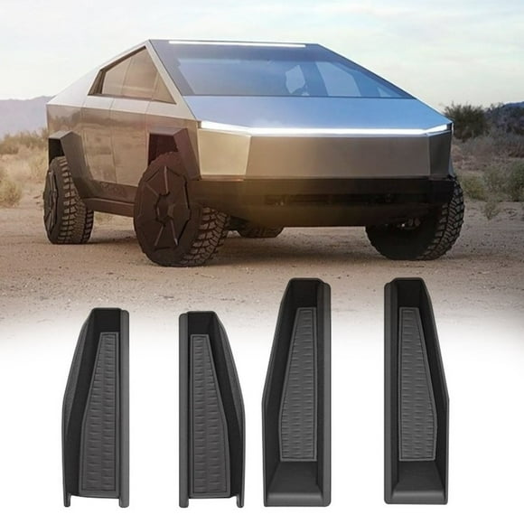 4PCS For Tesla Car Door Storage Box Front Rear Doors Plate Trims For Tesla Cybertruck 2024 Door Handle Storage Organizer