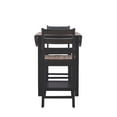 thumbnail image 3 of Colm 3-Piece Counter Height Dining Set, Black and Wire Brushed Oak, 3 of 7