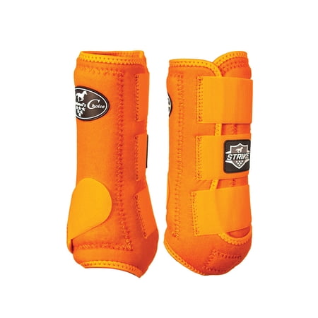Professional s Choice Strike Front Sports Medicine Horse Boots - Brrr Cooling & TPU Impact Protection - Multiple Sizes ORANGE / Large