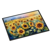 Carolines Treasures DAC1617JMAT 24 x 36 in. Unisex Sunflowers in Watercolor Indoor or Outdoor Mat