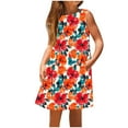 thumbnail image 5 of Gamivast Girls Dresses Size 10-12 Fashion Floral Print Midi Dress Loose Flowy Sleeveless Tank Dress Princess Dresses Vacation Casual Beach Dress 9Y Vestidos De Verano Para Niña, 5 of 8