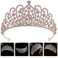 thumbnail image 4 of MasteelfCA Wedding Bride Crown Bridal Rhinestone Crown Birthday Party Tiara Wedding Hair Accessory, 4 of 7