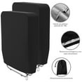 thumbnail image 3 of 2 Pcs Housse de Chaise Pliante de Patio Protecteur de Chaise Pliante d'Extérieur Imperméable et Résistant aux UV Noir, 3 of 7