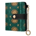 thumbnail image 2 of Small Wallet For Women Bifold Leather Pocket Coin Credit Card Holder With RFID Blocking Sun & Moon, 2 of 6