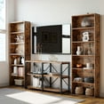 thumbnail image 4 of IRONCK Bookcases Floor Standing 6 Tier Shelves 70in Tall for Home Office, Vintage Brown, 4 of 7