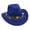 Blue, variant on Western Cowboy Hat With Fringe And Turquoise Bohemian Sun Hat For Outdoor Music Festival Leather Western Hats for Men