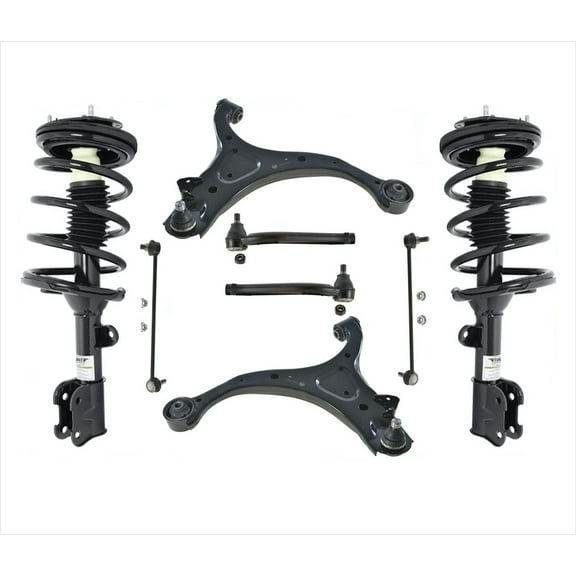 Front Struts Control Arms Tie Rods Links For 07-09 Santa Fe Automatic Trans