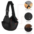 thumbnail image 3 of Mosiso Dog Cat Carrier Sling Bag Hands Free Pet Carrier Tote Bag with Adjustable Padded Strap Carrying Travel Shoulder Bag for Dogs Cats, Black, 3 of 6