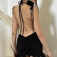 thumbnail image 4 of 2024 European and American New High end Y2K Sexy Open Back Lace up Slim Fit Spicy Girl Short Skirt, 4 of 9