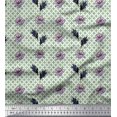 thumbnail image 1 of Soimoi polyester Crepe Fabric Curve Diamond,Leaves & Floral Artistic Decor Fabric Printed Yard 42 Inch Wide, 1 of 3