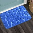 thumbnail image 4 of Color Sólido Cuarto de baño Puerta Absorbente No resbalón Alfombra grande Decoración de la alfombra Niño Sala de estar Baño Soft Pads Accesorios Azul, 40x60cm seitruly HA009646-01, 4 of 6