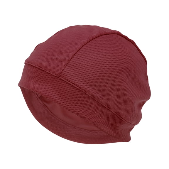 Unique Bargains Cycling Hat Sweat and Moisture Wicking Breathable Hard Hat Liner Baiku Silk Mesh Fabric Claret 26x15.5cm 1 Pcs