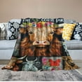 thumbnail image 2 of Nawypu Highland Cow Super Soft Throw Blankets Flannel Lightweight Plush Fuzzy Cozy Soft Bed Throws for Sofa Bed Deco Gifts. (Highland Cow, ), 2 of 6