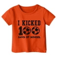 thumbnail image 1 of PMVFHDE Hauts pour Filles Grande Taille Hauts pour Filles T-Shirts pour Filles T-Shirts Graphiques Garçon et Fille Mode Décontractée Imprimé Col Rond Manches Courtes T-Shirt Haut Orange, 10-11 Ans, 1 of 4