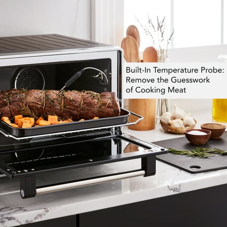 KitchenAid - Dual Convection Countertop Oven with Air Fry and Temperature Probe - KCO224 - Black Matte
