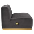 thumbnail image 2 of Conjure Channel Tufted Performance Velvet Armless Chair-EEI-5504-GLD-BLK, 2 of 7