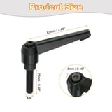 Uxcell 2Pack Clamping Lever Handles, M8 x 25mm Adjustable Knobs Handle ...