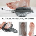 thumbnail image 4 of Shower Foot Scrubber Mat with Pumice Stone - Cleans, Smooths and Removes Dead Skin on Foot Without Bending, Foot Callus Remover with Non-Slip Suction Cups, Foot Scraper for Shower and Bathtub, 4 of 6