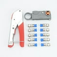 thumbnail image 4 of GOOHOCHY Cable Crimp Tool Coaxial Tool Set Carbon Steel Blue 1 Set for Technicians, 4 of 5