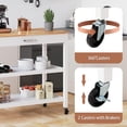 thumbnail image 5 of ANPOO 3 Tier Kitchen Island Carts on Wheels with Storage, Mobile Rolling Cart with Large Capacity Storage Drawers, Towel Rack, Rubber wood Top, for Kitchen and Dining Room, 5 of 7