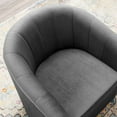thumbnail image 6 of Modway Prospect Performance Velvet Swivel Armchair in Charcoal, 6 of 7