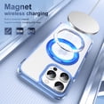 thumbnail image 5 of ELEHOLD Case for iPhone 16 Pro Max, Magnetic Shockproof Transparent Case with 360° Ring Kickstand,Blue, 5 of 10