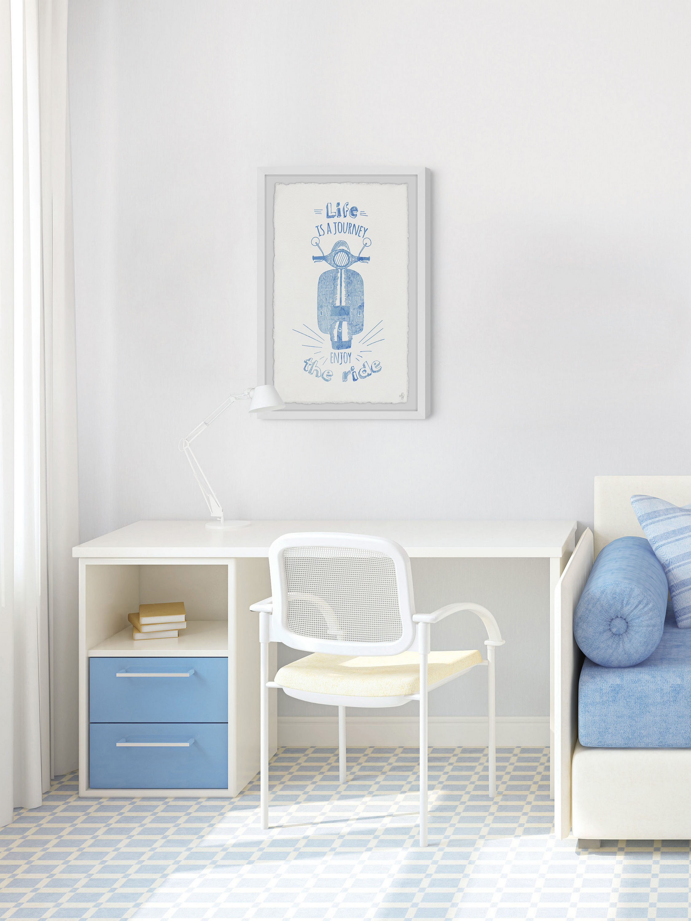 Marmont Hill Life Is A Journey, Enjoy The Ride Framed Wall Art, 16.00" x 1.50"