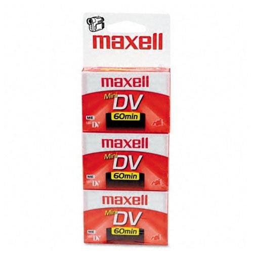 Maxell 298016 Mini DV Cassettes 3 Count