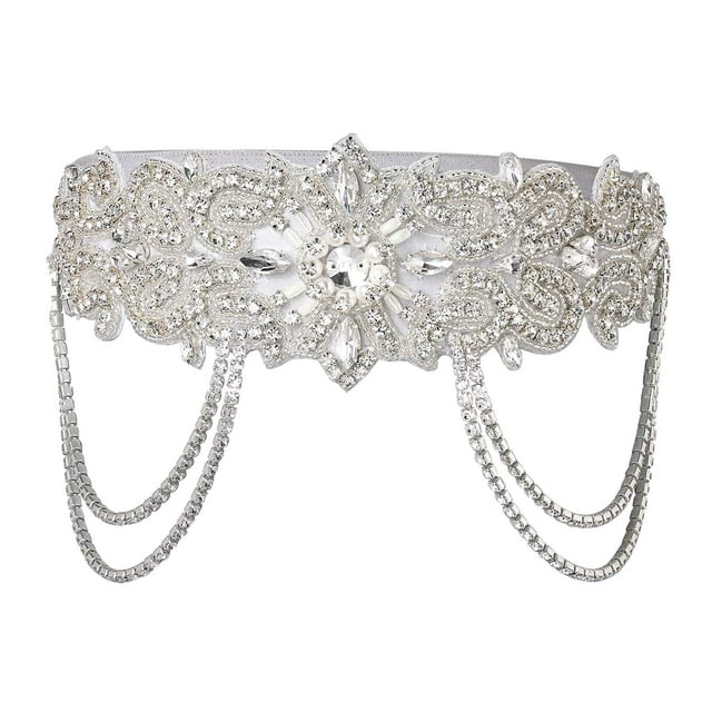 Diadema con diamantes de imitación Sunnimix tocado con borlas Accesorios para disfraces