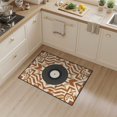 thumbnail image 2 of ODIKA Vinyl Record Abstract Music Motif Bold Geometric Border Minimalist for Home Office, Hallway, Laundry Room, Non-Slip Chair-Friendly, 2 of 7