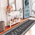 thumbnail image 3 of YOUFORTONG 2'x10' Vintage Washable Hallway Runner, Non-Slip Soft Rug,Farmhouse Carpet for Entryway Kitchen Living Room Bedroom,Black, 3 of 6