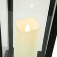 thumbnail image 3 of Northlight 15" LED Battery Operated Black Lantern with Flameless Candle, 3 of 5