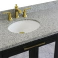 thumbnail image 6 of Trento 43" Solid Wood Vanity with Left Oval Sink in Gray/Gray Granite Stone, 6 of 15