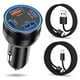 thumbnail image 1 of Cargador de coche Avatcen, 65 W, USB C, 4 puertos con cable USB-C, paquete de 2, 1 of 7