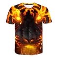 thumbnail image 1 of Verano moda 3D nueva camiseta de tigre niños divertido juego Casual camiseta niños niño niña ropa Cool dibujos animados camiseta Tops Tees Cute14T Gao Jinjia LED, 1 of 2